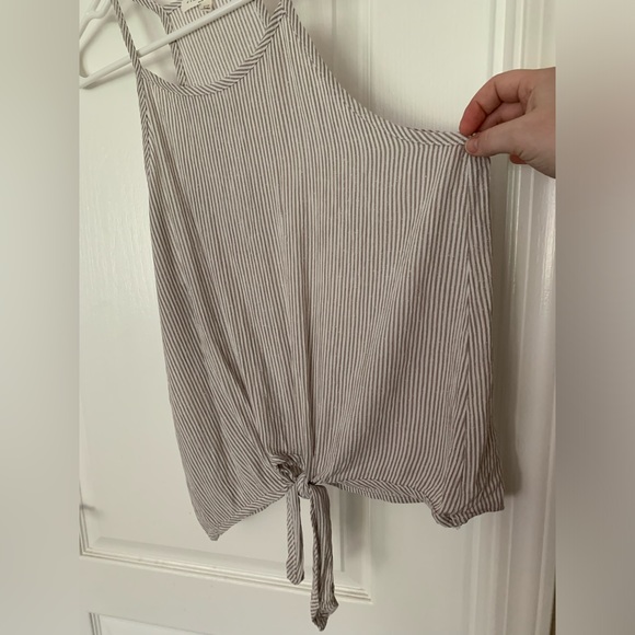 Final Touch Striped Front Tie Top - Picture 3 of 6